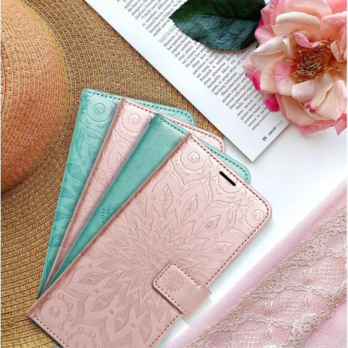 Samsung A17 / A26 oldalra nyíló könyv tok Mandala minta zöld