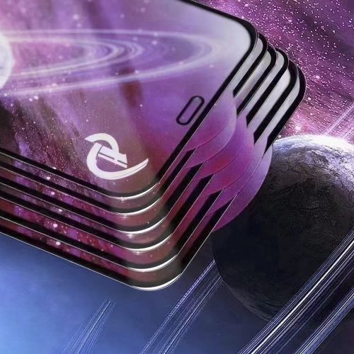 Samsung A56 5G / A57 5G edzett üvegfólia 9D ütésálló törésgátló fólia fekete keretes