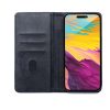 Samsung Galaxy A16 oldalra nyíló könyv tok sok zsebbel fekete