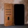 Samsung Galaxy A16 oldalra nyíló könyv tok sok zsebbel barna