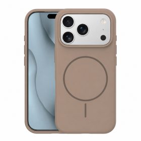   Apple Iphone 17 Pro / 18 Pro Magsafe kameravédős szilikon tok barna