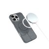 Apple Iphone 17 Magsafe kameravédős szilikon tok fekete csillogós