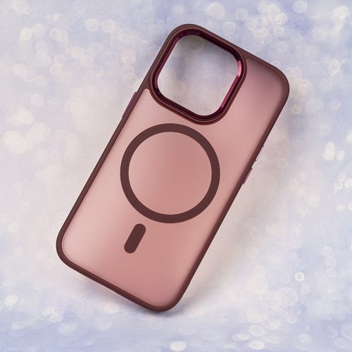 Apple Iphone 17 Magsafe kameravédős szilikon tok piros Frozen