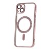 Apple Iphone 17 Pro Max / 18 Pro Max Magsafe kameravédős tok rozé arany kerettel