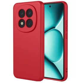   Xiaomi Redmi Note 15 Pro Plus 5G kameravédős erősített szilikon tok pastel piros