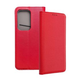 Honor 600 Lite nyitható flip tok piros