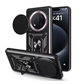   Honor Magic 8 Lite erősített ütésálló Defender kameravédős szilikon tok fekete