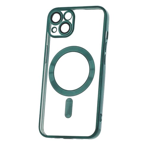 Apple Iphone 17 Pro / 18 Pro Magsafe kameravédős szilikon tok zöld kerettel
