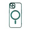 Apple Iphone 17 Pro / 18 Pro Magsafe kameravédős szilikon tok zöld kerettel