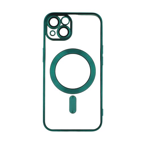 Apple Iphone 17 Pro / 18 Pro Magsafe kameravédős szilikon tok zöld kerettel
