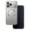 Apple Iphone 17 Pro / 18 Pro Magsafe kameravédős szilikon tok ezüst kerettel