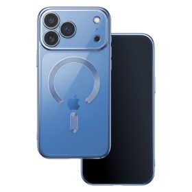   Apple Iphone 17 Pro / 18 Pro Magsafe kameravédős szilikon tok égkék kerettel