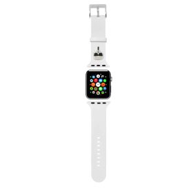   Karl Lagerfeld KLAWLSLKW  Apple Watch 42 44 45 49 mm szilikon óraszíj fehér