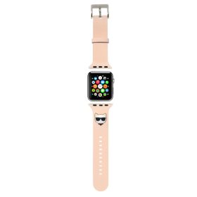  Karl Lagerfeld KLAWLSLCP Apple Watch 42 44 45 49 mm szilikon óraszíj rózsaszín