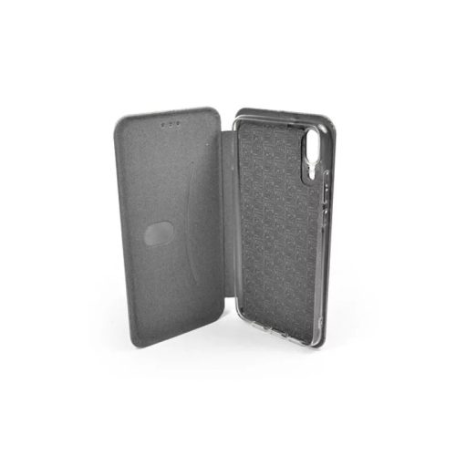 Apple Iphone 15 Plus oldalra nyíló könyv tok kerekített élek grafit