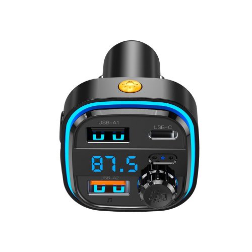 Fm Transmitter XO BCC08 Autós töltő Bluetooth Usb A Type-c bemenet 
