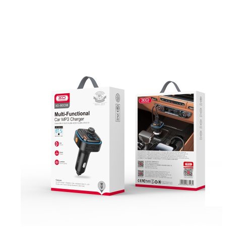 Fm Transmitter XO BCC08 Autós töltő Bluetooth Usb A Type-c bemenet 