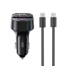   Fm Transmitter XO BCC17 Autós töltő Bluetooth Usb A Type-c bemenet kábellel