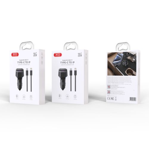 Fm Transmitter XO BCC17 Autós töltő Bluetooth Usb A Type-c bemenet kábellel