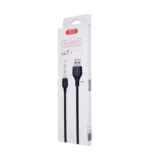 Töltő és adatkábel XO NB103 Usb A Type-c 200cm 2,1a Fekete