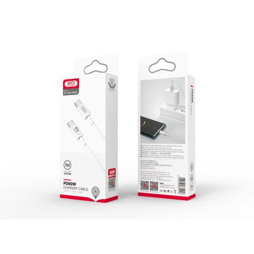 Töltő és adatkábel XO NB-Q190A Lightning - Type-c 100cm PD 60W fehér