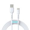 Töltő és adatkábel BWOO BO-X172C USB-A Type-c 100cm 3A fehér