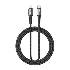   Töltő és adatkábel BWOO Type-c Type-c 200cm szövet 60W PD fekete