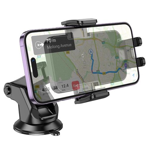 Hoco H37 autós telefon tartó tapadókorongos műszelfalra / szélvédőre fekete