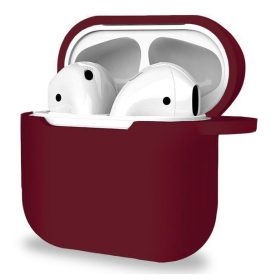 Apple Airpods Pro szilikon tok bordó
