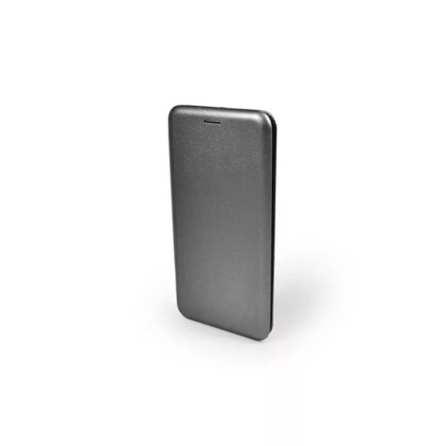 Apple Iphone 15 oldalra nyíló könyv tok kerekített élek grafit