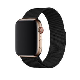 Apple Watch 42 44 45 49 mm milano fém óraszíj fekete