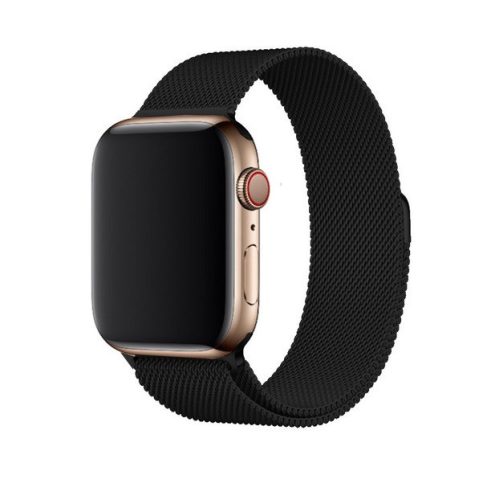 Apple Watch 42 44 45 49 mm milano fém óraszíj fekete