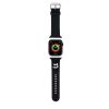 Karl Lagerfeld KLAWLSLCNK Apple Watch 42 44 45 49 mm szilikon óraszíj fekete
