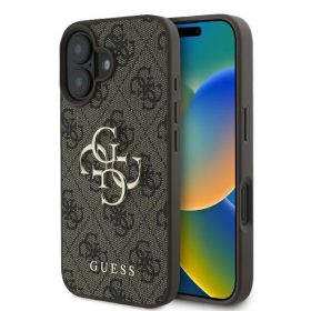 Apple Iphone 16 Guess Big Logo szilikon tok barna