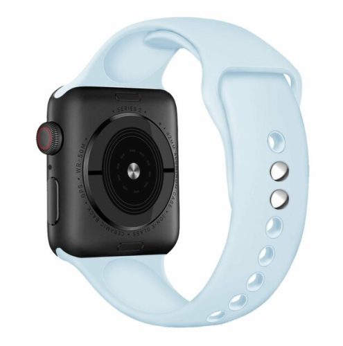 Apple Watch 42 44 45 49 mm szilikon óraszíj babakék