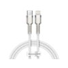 Töltő és adatkábel Baseus CATLJK-B02 PD 20W Lightning szövet 200cm fehér