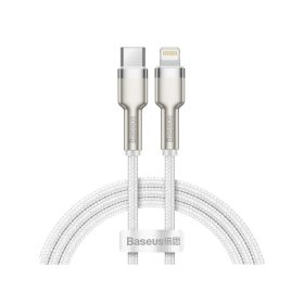   Töltő és adatkábel Baseus CATLJK-B02 PD 20W Lightning szövet 100cm fehér