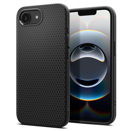 Apple Iphone 16e Spigen Liquid Air prémium erősített ütésálló tok fekete