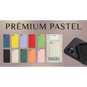   Samsung Galaxy A52 A52s kameravédős erősített szilikon tok pastel velúr belső fehér