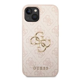 Apple Iphone 15 Guess Metal Logo Pink szilikon tok