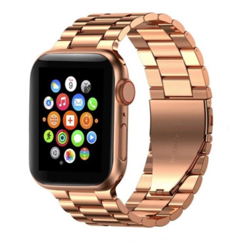 Apple Watch 38 40 41 mm rozsdamentes acél óraszíj rozé arany