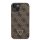 Apple Iphone 15 Pro Guess Strass Triangle Logo szilikon tok barna