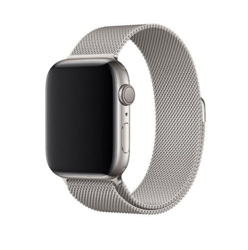 Apple Watch 42 44 45 49 mm milano fém óraszíj ezüst
