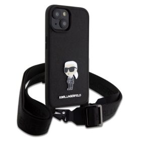   Apple Iphone 15 Karl Lagerfeld Saffiano Crossbody Ikonic szilikon tok