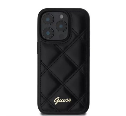 Apple Iphone 16 Pro Guess PU LEATHER QUILTED szilikon tok fekete