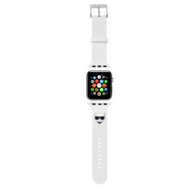   Karl Lagerfeld KLAWMSLCW Apple Watch 38 40 41 mm szilikon óraszíj fehér