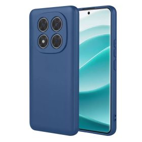   Xiaomi Redmi Note 14 Pro 5G kameravédős erősített szilikon tok pastel sötétkék