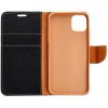 Apple Iphone 12 Mini oldalra nyíló könyv tok Canvas fekete