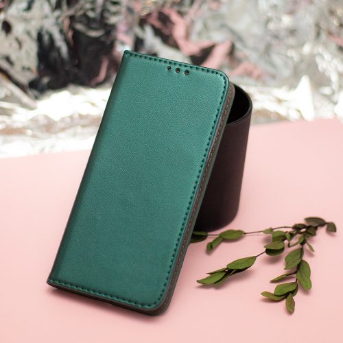 Samsung Galaxy A13 4G nyitható flip tok sötétzöld