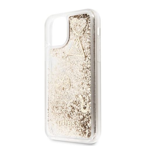 Apple Iphone 11 Guess Glitter Hearts szilikon tok